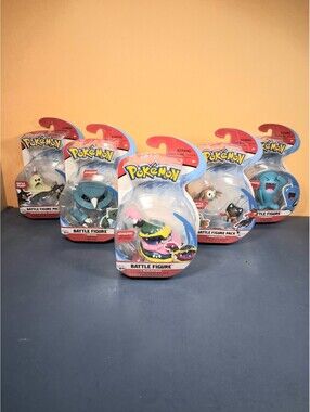 NWT 5 Packs/Boxes 2018 (WCT) Pokémon Battle Figures, Mimikyu, Metang & More